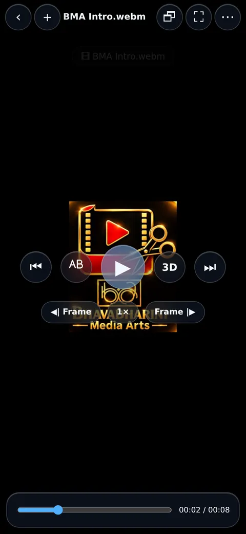 The player screen and its buttons
