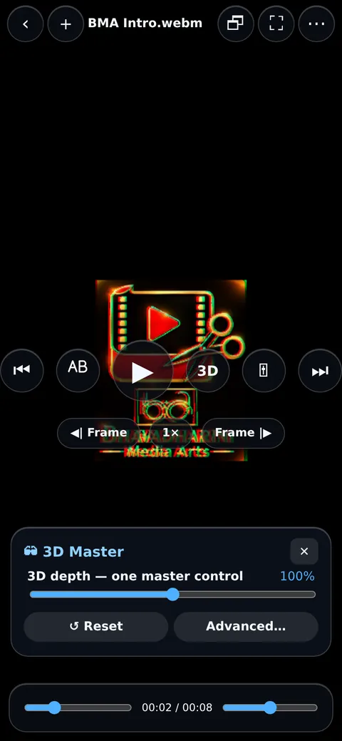 3D Master: depth control