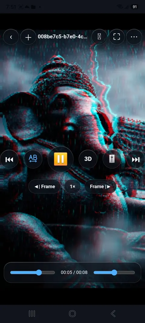 The player with 3D on
