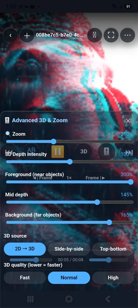 Adjusting the zoom